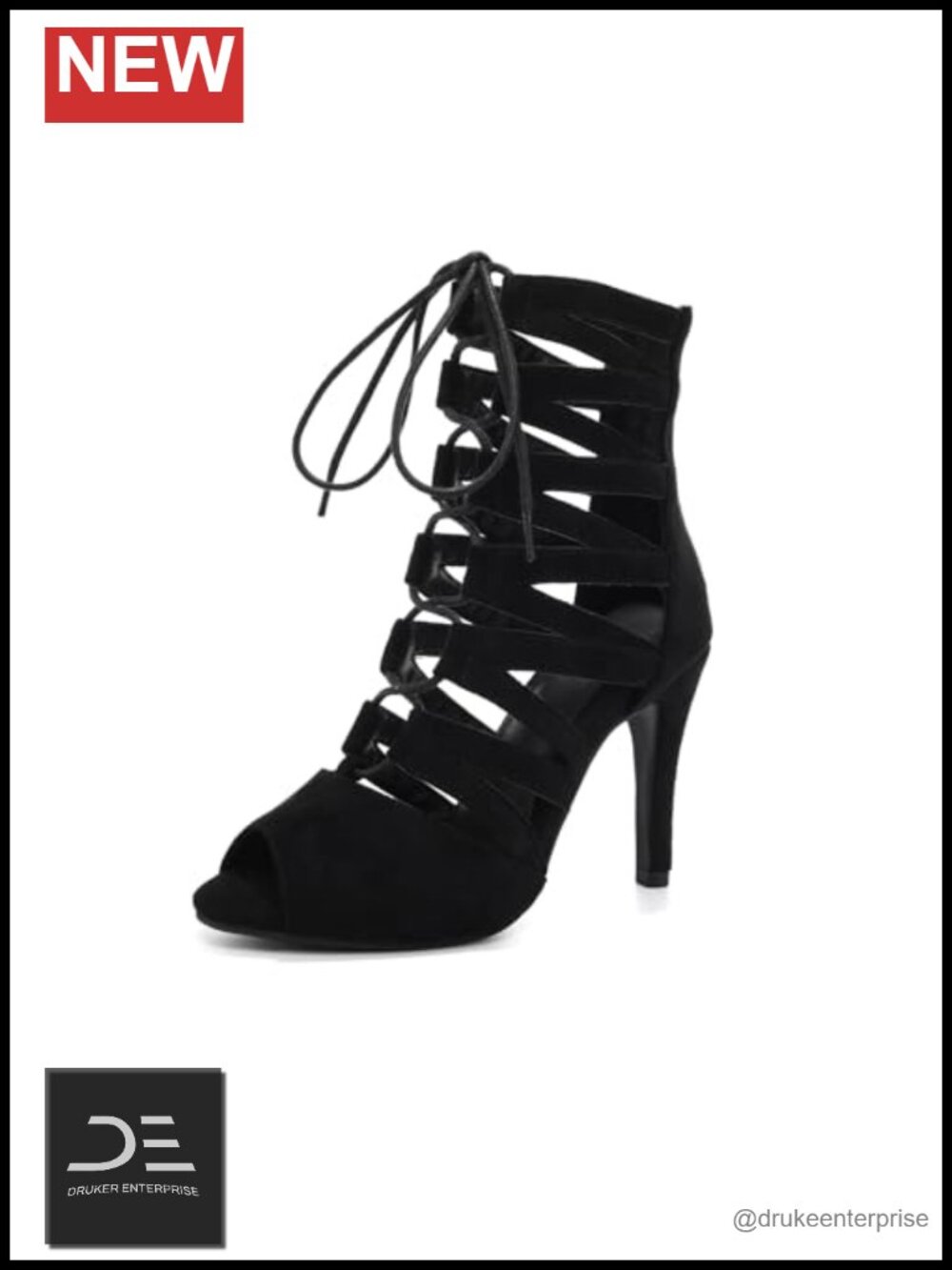 Ballroom Dance Boots Lace-up Hollow Out Latin Salsa Tango Performance Practice